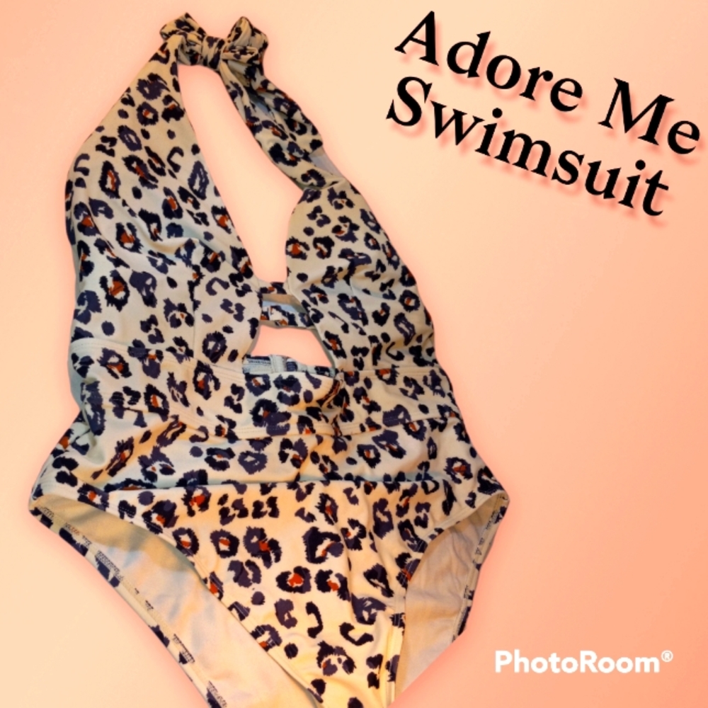 Adore Me Animal Print Swimsuit.  Large.